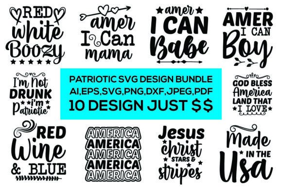 A Patriotic Design Bundle Fit for Stitching