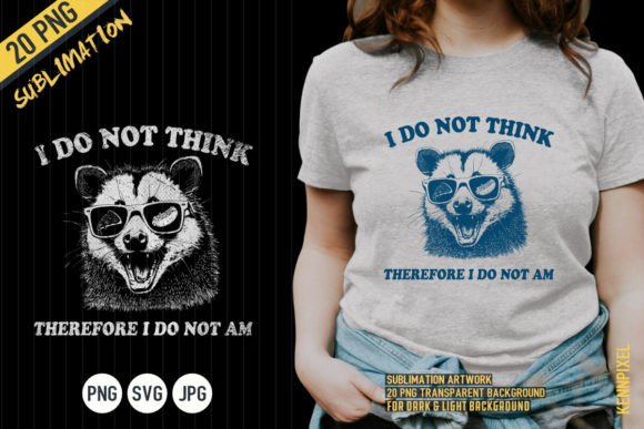 A Playful Possum Graphic for T-Shirt Designs