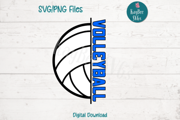 Half Volleyball Logo Graphics for T-Shirt Designs