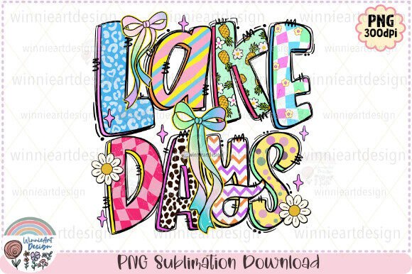 Lake Days Retro Summer Bow Graphic for T-Shirt Review