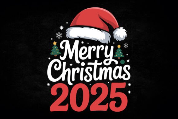 Merry Christmas 2025 SVG T-shirt Design