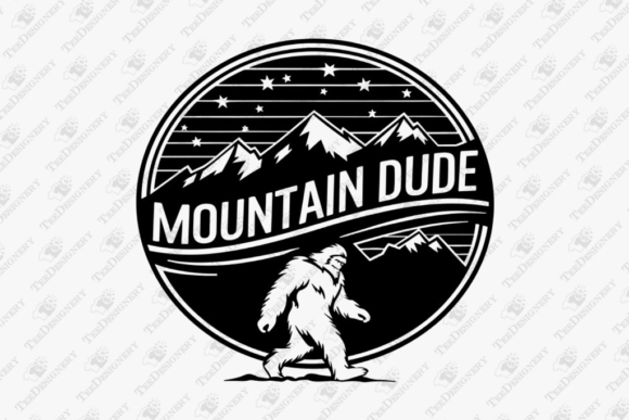 Mountain Dude Bigfoot Graphics for T-Shirt Designs & Marketing