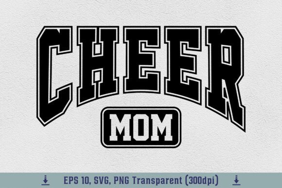 Retro Cheer Mom SVG Graphics for T-Shirt Designs