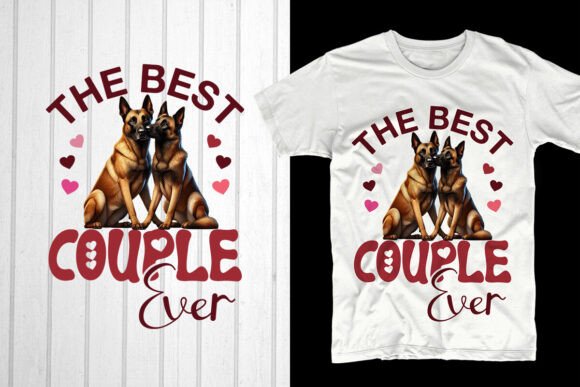 The Best Couple Malinois Dog T-Shirt Design Graphic