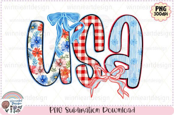 USA Coquette Bow Preppy 4th of July PNG Review